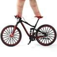 thumbnail image 1 of CHAO Mini bicicleta de montaña de aleación a escala 1:10, modelo de escritorio, adorno de simulación, juguete para dedos, color rojo, 1 of 3