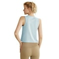thumbnail image 3 of Amazhiyu Womens Athletic Yoga Cropped Tank Top Summer Sleeveless Crewneck Crop Tops Loose Workout T-Shirt, 3 of 7