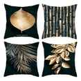 thumbnail image 1 of 4 piezas Funda de almohada geométrica dorada 45 x 45 cm PENGJJMXG Funda de cojín decorativa, 1 of 5