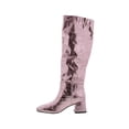 thumbnail image 2 of Bellini Remi Women Knee High Boots In Pink Metallic Crinkle, 2 of 6