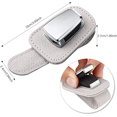thumbnail image 4 of (Beige)2 paquetes de soportes para gafas de coche, clip universal para gafas de sol con visera de coche, colgador de gafas de cuero y clip para tarjetas de billetes, soporte para gafas, 4 of 5