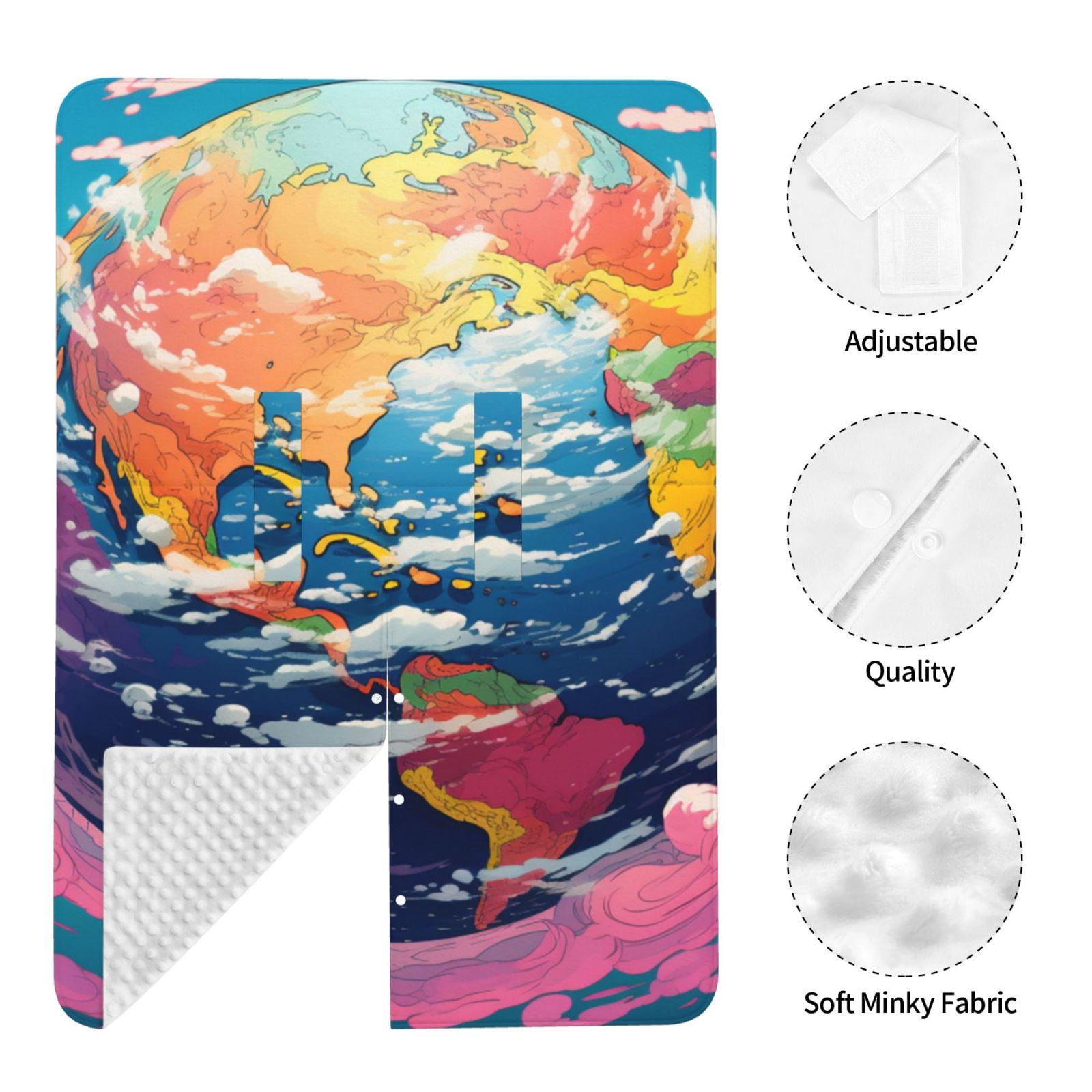 Car Seat Cover Baby - Colorful Whimsical Earth Breathable Infant Car Seat Cover for Baby Carseat, Lightweight Comfort Baby Essentials Must Haves Newborn Stuff for Girl Boy