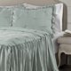 thumbnail image 2 of Ravello Pintuck Ruffle Skirt Colcha Azul Juego de 3 piezas Queen Lush Decor 16T004015, 2 of 2