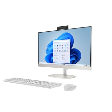 Pre-Owned HP 23.8 inch All-in-One Desktop PC FHD Touchscreen Intel i3 , 8GB, 256GB SSD Windows 11 Home Shell White