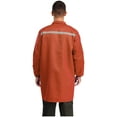 thumbnail image 3 of Yeahdor Unisex Reflective Strips Lab Coats Workshop Uniform Wear Resistant Work Coat Garage Workwear Orange XL/中号, 3 of 6