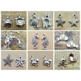 thumbnail image 4 of EOEMY 25Pcs Tibet Silver Tone Alloy Ocean Fish & Sea Animal Charm Pendants Various-3# Starfish 16X12mm, 4 of 9