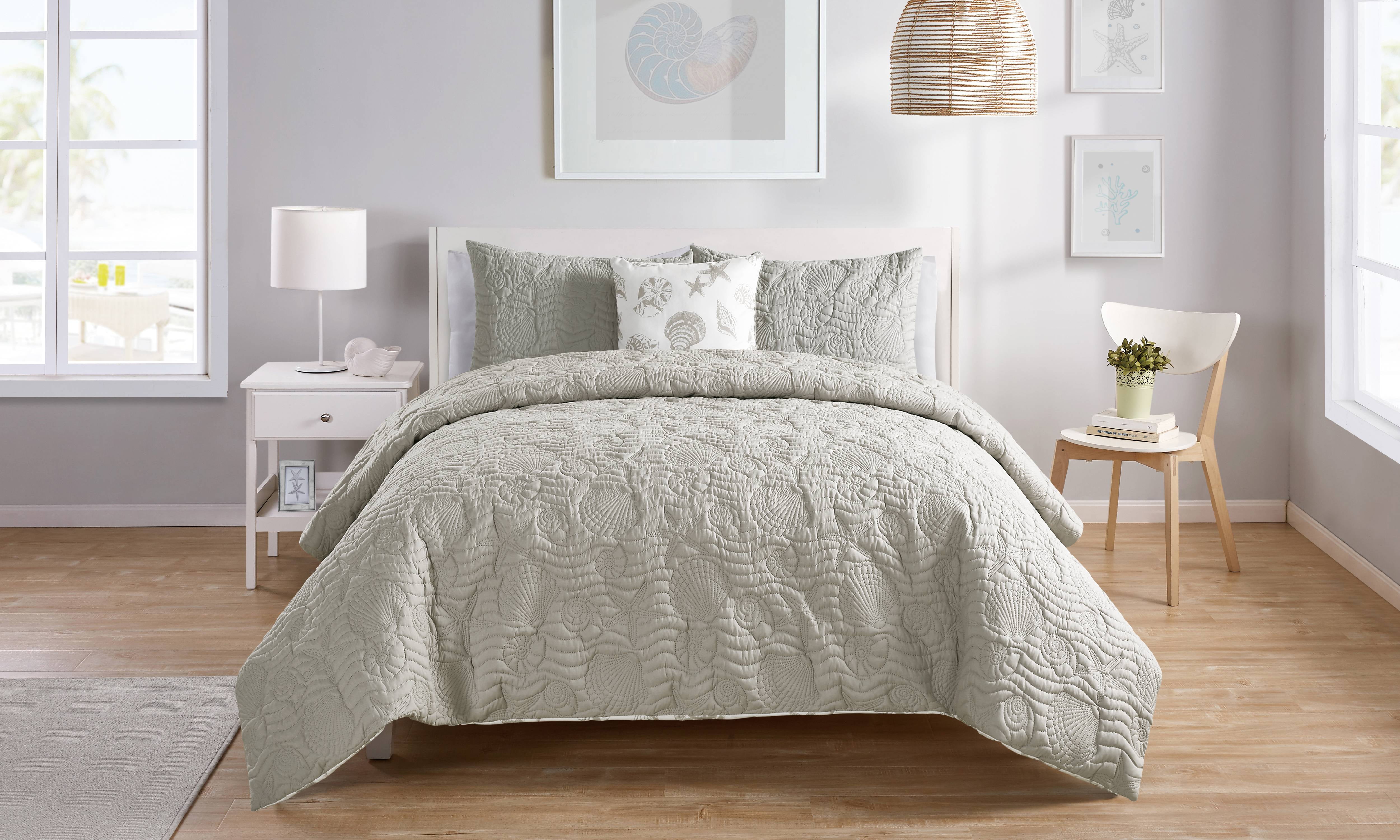 Vcny Home Beach Island Reversible Textured Duvet Cover Set Twin