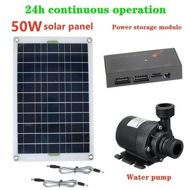 50W Solar Water Pump 800L/H DC12V Fountain Low Noise for Garden Family Irrigation
