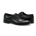 thumbnail image 5 of Hakki Men's Genova Leather Wingtip Oxford Shoes, Black,7-7.5 M US, 5 of 7