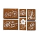 thumbnail image 1 of Juego de 6 sellos de goma de madera para scrapbooking, papelería, escritura, dibujo y planificación. A, 1 of 9