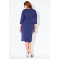 thumbnail image 3 of Catherines Women's Plus Size Asymmetrical Bell Sleeve Ponte Dress, 3 of 6