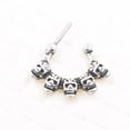 thumbnail image 4 of Nose ring Skull nose ring Steel rod nose ring Titanium steel rod nose ring European punk nose ring, 4 of 4
