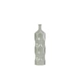 thumbnail image 1 of Contemporary Ceramic Bottle Vase With Dimpled Sides, Medium, Gray, 1 of 1