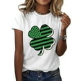 thumbnail image 3 of Aayomet St Patrick's Day Oversized T Shirts For Women Shirt for Women Love Heart Tee Shirts Cute Print Short Sleeves Graphic Tee Tops Plus Size,White XXL, 3 of 4