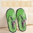 thumbnail image 2 of Fotbe CROCODILE HEAD Pantuflas Peludas para Mujer con Estampado, Zapatillas de Peluche, Zapatos de Invierno para Casa, Uso Interior y Exterior-Large, 2 of 8
