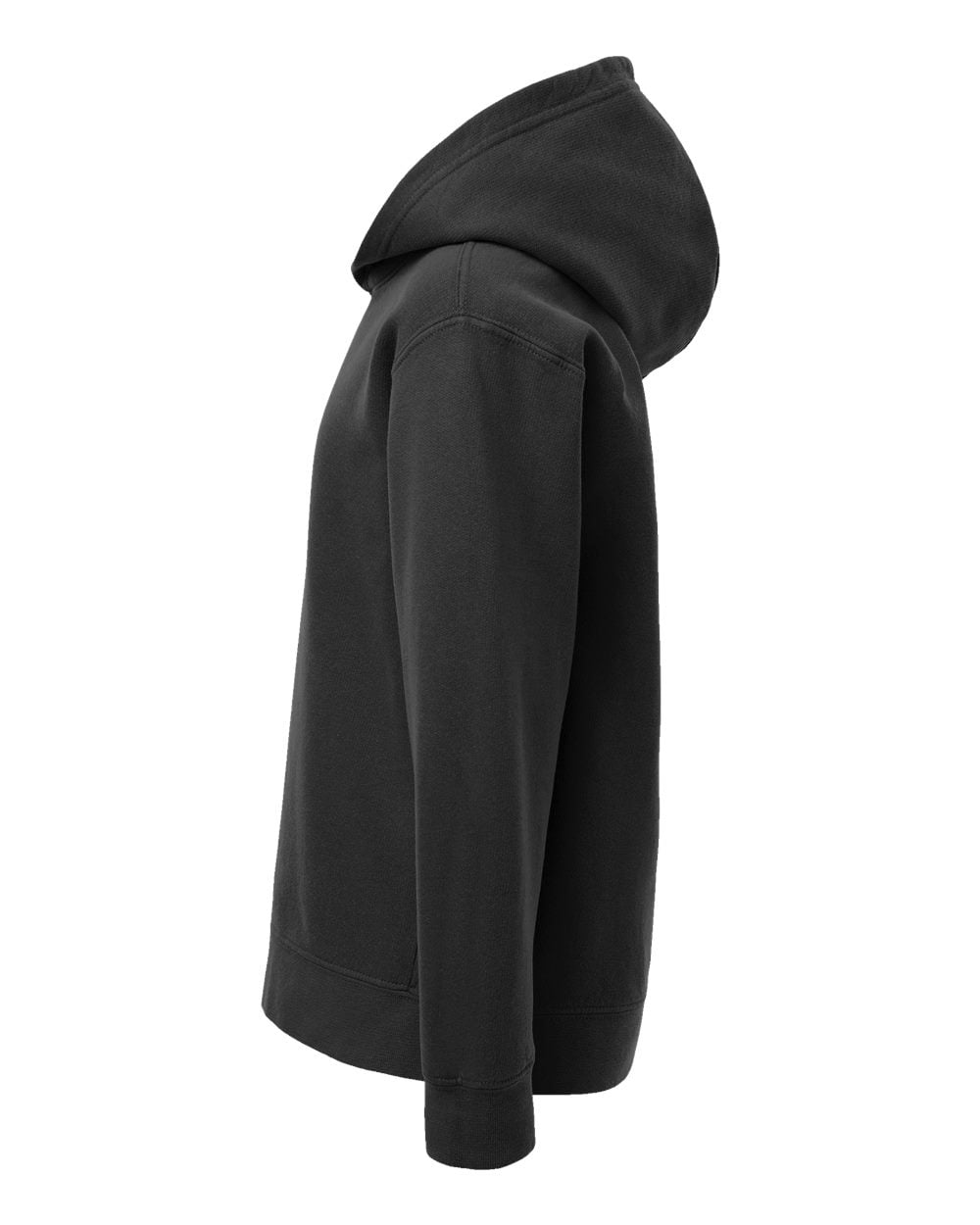 Comfort Colors 1467Y Garment-Dyed Youth Lightweight Fleece Hooded Sweatshirt-Black-S