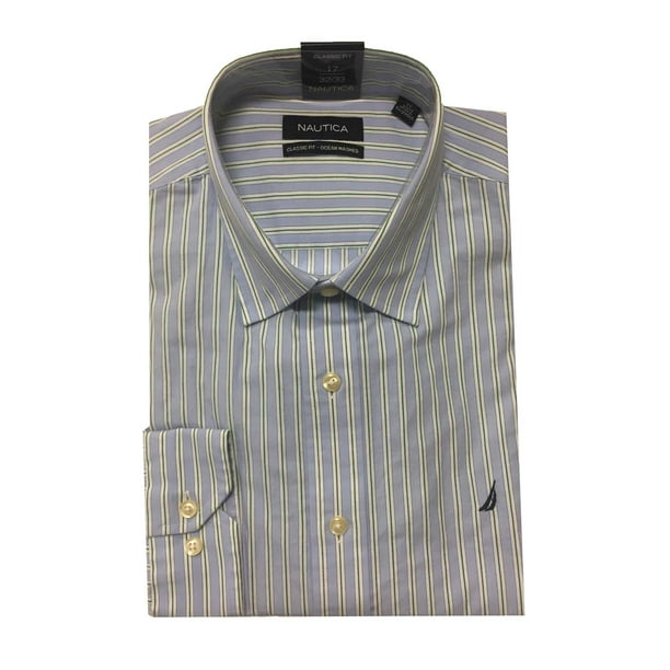 Nautica Nautica Men's Long Sleeve Classic Fit Ocean Washed Dress