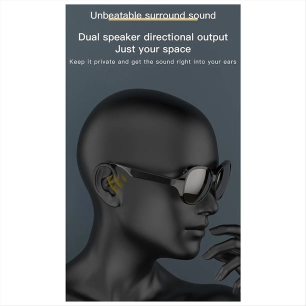 Nuevas Gafas Inteligentes F07 Gafas de Sol Inalámbricas Bluetooth V5.3 Deportes Al Aire Libre Llamada Música Auriculares con Tecnología Negra