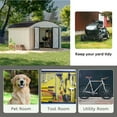 thumbnail image 3 of Patiowell 10x12 Steel Outdoor Storage Shed, Barn Style Outdoor Utility Shed with Lockable Doors for Garden, Backyard, Patio, 3 of 9
