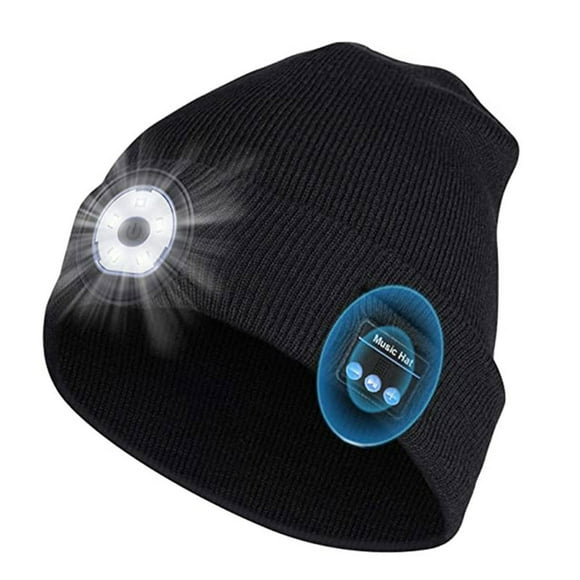 Wireless Music Bluetooth Hat with LED Light Built-in HD Stereo Speakers