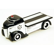 1947 Ford COE Flatbed Police Towing Truck, White & Black - Jada Toys Heat 96284 - 1/24 scale Diecast Model Toy Car