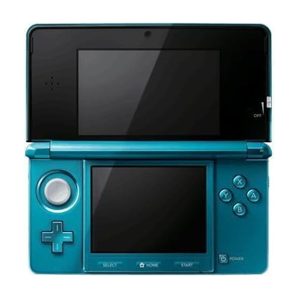 Restored Nintendo 3DS Handheld Video Game Console with Carrying Case - Aqua Blue (Refurbished)