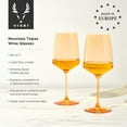 thumbnail image 3 of Viski Nouveau Wine Glasses for White and Red Wines, 22 oz, Set of 2, Topaz, 3 of 5