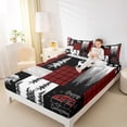thumbnail image 4 of Homewish Jungle Wildlife Bear Twin Sheet Sets,Happy Camping Twin Fitted Sheet,Cute Bear Paws Flat Sheet For Boys Kids,Super Cozy Room Decor,3-Piece, 4 of 7