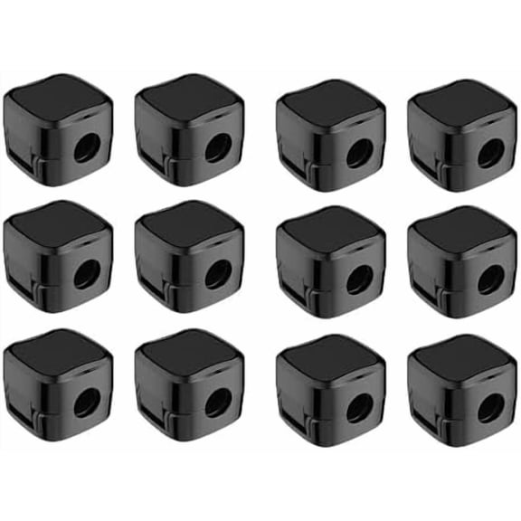 12 Pack Magnetic Cable Clips Cord Organizer Black Self Adhesive Cord Holder Under Desk Cable Management for Home,Office,Car,Desk,Nightstand
