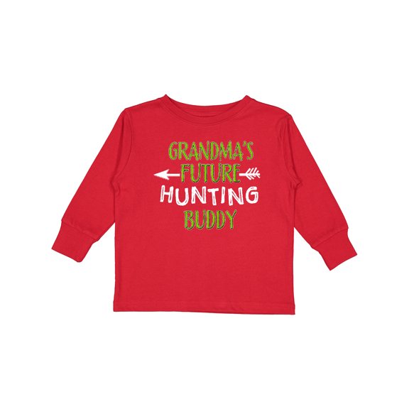 Inktastic Grandmas Future Hunting Buddy Boys or Girls Long Sleeve Toddler T-Shirt