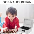 thumbnail image 4 of OUNONA Locking Cash Storage Box Money Box with Combination Lock White 1Set for Office Use, 4 of 8