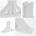 thumbnail image 5 of OUNONA  2 Pcs Wood Fence Stand Picket Support Feet Small Garden White, 5 of 7