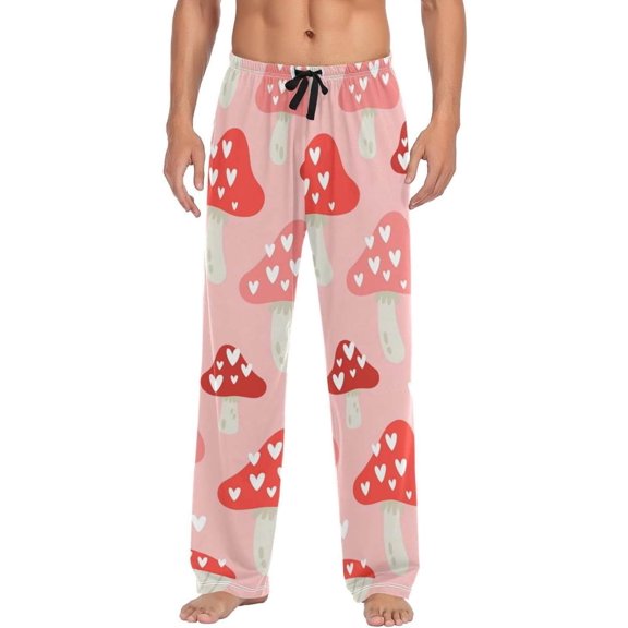 GZHJMY Cute Mushroom Pajama Pants For Men, Men's Separate Bottoms, Small, Lounge Pants with Pockets, Christmas New Year Birthday Gifts, Small, Christmas New Year Birthday Gifts, Small