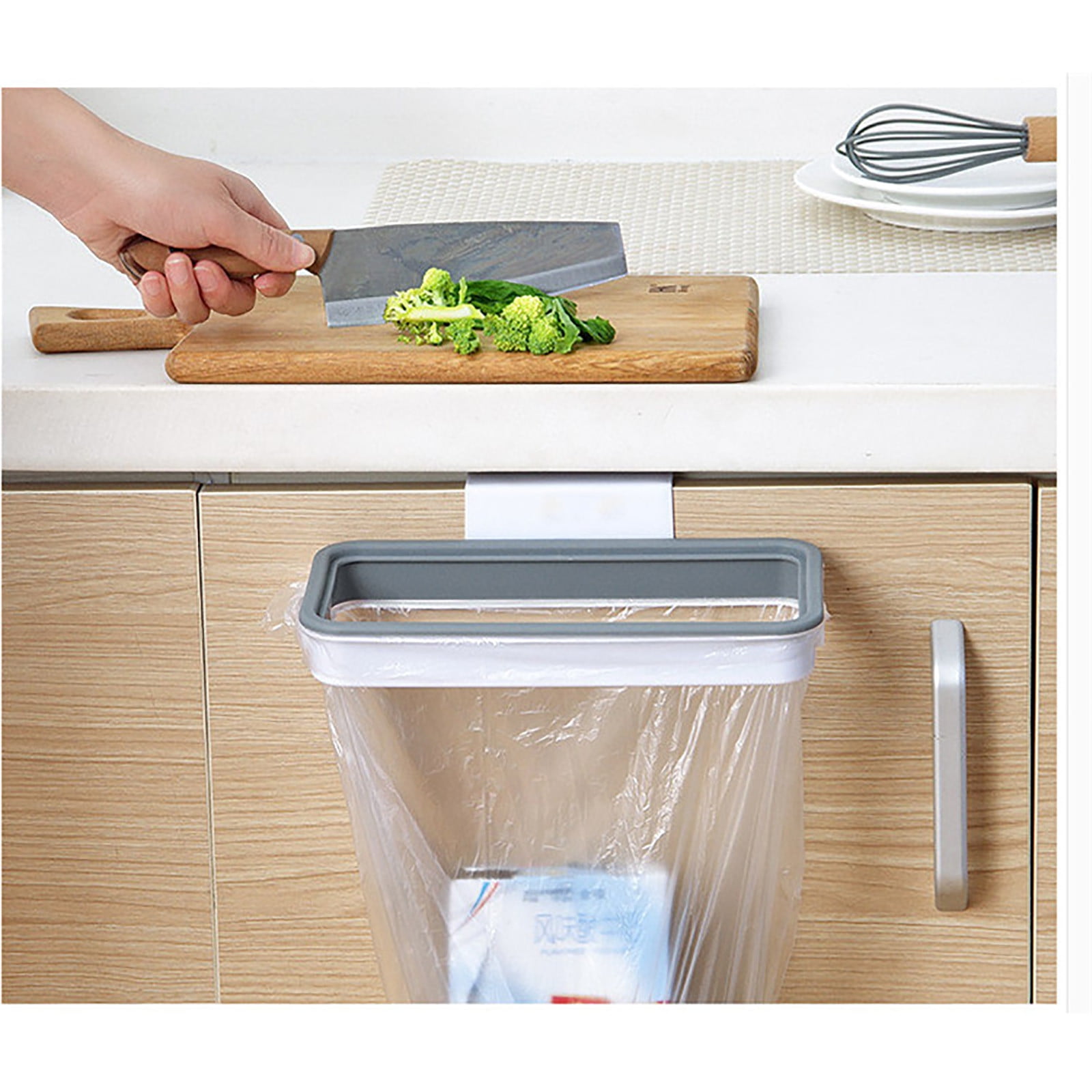 Support De Sac Poubelle Pour Porte D'armoire - En Acier Inoxydable, Gain De Place Pour Cuisine Ou Placard