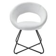 thumbnail image 6 of Modway Nouvelle Upholstered Fabric Dining Chair Set of 2 in Black White, 6 of 8