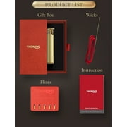 Unique Swiss Vintage Windproof Trench Kerosene Lighter,Soft-Flame,Cigar,Refillable,Outdoor,Compact and Portable,Double-Flame Jet,Copper,Gift Packaging,Gift for Men, Thorens One Press Ignition​