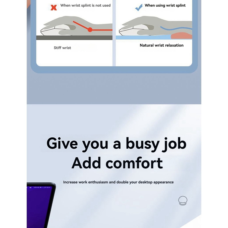 Mouse Pad Sets with Keyboard Wrist Rest Support, Memory Foam Keyboard Set Mousepad with Wrist Rest