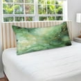 thumbnail image 4 of Emerald Green and Gold Marble Plush Pillow Cases King Size Ultra Soft Warm Pillowcases with Zipper 20"x40", 4 of 9