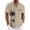 Khaki, variant on LRGSHF Men's Button Down Short Sleeve Shirts Palm Tree Tops Summer Basic Comfortable Tropical Beach Blouse with Chest Pocket Lightweight Breathable Vacation Shirt