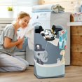 thumbnail image 5 of Yayeee Freestanding Laundry Hamper with Handle Collapsible Large Storage Basket for Clothes, Cute Animals, 5 of 7