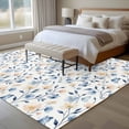 thumbnail image 4 of Blue Pink Flowers Area Rugs 8'x10', Washable Small Throw Rugs for Living Room Patio, Spring Floral Elegant Pastoral Watercolor Indoor Outdoor Rug Non-Slip Low Pile Carpet Runner Reversible Floor Mats, 4 of 8