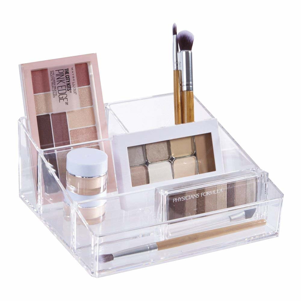 Stori Clear Plastic Vanity Makeup Organizer Walmart Com Walmart Com