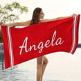 thumbnail image 5 of 1pc Personalized Striped Beach Towel - Custom Name Soft Microfiber Towel, 30"x60" Absorbent Quick-Dry Towel for Adults, Pool, Vacation, Summer, Birthday Gift, 5 of 8