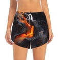 thumbnail image 2 of Sigee Molten Lava Abstract Flow for Women's Athletic Shorts High Waisted Running Shorts Pocket Sporty Short Gym Elastic Workout Shorts-Large, 2 of 7