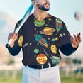 thumbnail image 4 of Fotbe Space Baseball Jersey Shirt for Men and Women, Casual Short Sleeves Button Down T-Shirt-Large, 4 of 9