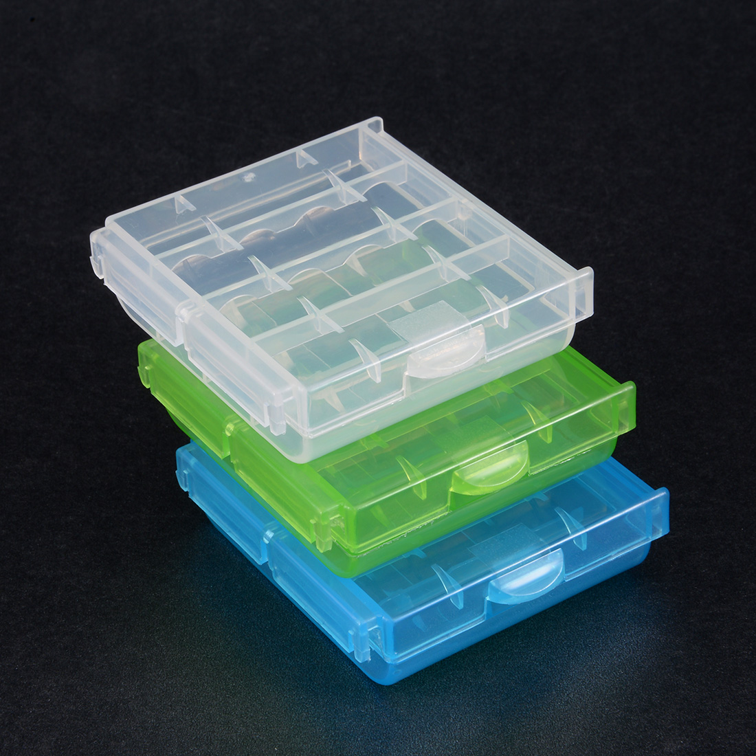 Unique Bargains 3pcs Portable Battery Storage Case Protective Container