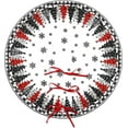 thumbnail image 2 of Red Christmas Tree Skirt 30 Inch with White Snowflakes Classic Farmhouse Christmas Tree Mat Small for New Year Xmas Holiday Party Decorations Home Yard Indoor Outdoor Ornaments, 2 of 7