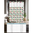 thumbnail image 6 of No Hook Cloth Fabric Shower Curtain with Snap in Liner, Tropical Botanical Waterproof Shower Curtains Set with See Through Top Window, Red Purple Summer Floral Farmhouse Bath Curtains Shower 60"x72", 6 of 6