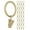Royal Gold, variant on Curtain Rings with Clips, Set of 14, 1.5" Inner Diameter, Fits Up to 1 1/4" Rod, Royal Gold