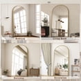 thumbnail image 2 of BEAUTYPEAK 79"x 38" Oversized Full Length Mirror Arch Standing Floor Mirror Full Body Mirror, Gold, 2 of 9